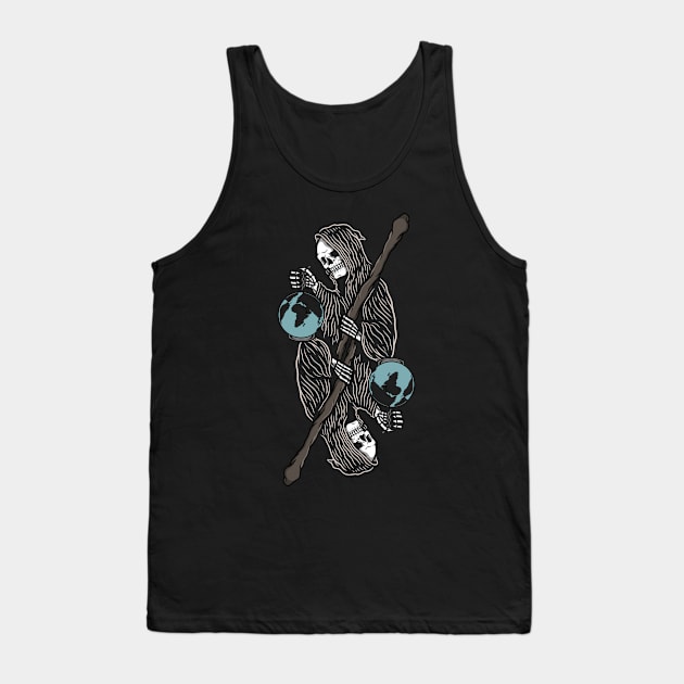 World and skull Tank Top by gggraphicdesignnn